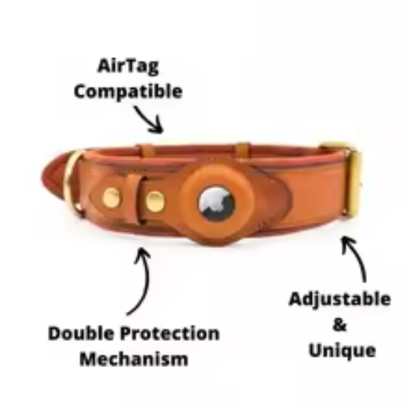 AirTag Dog Collar – Premium Leather & Anti-Loss Protection