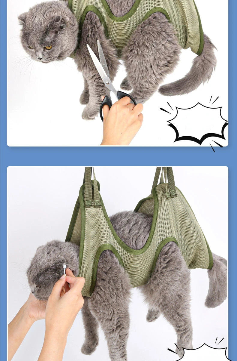 Cat Grooming Restraint Bag – Safe & Scratch-Free Trimming